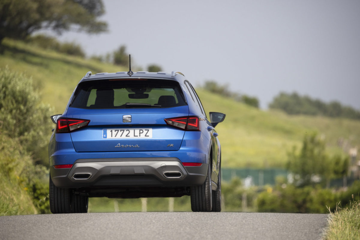 New SEAT Arona in blue on the road