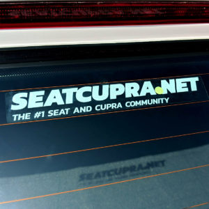 SEATCUPRA.NET "Static cling" Reusable Window Sticker